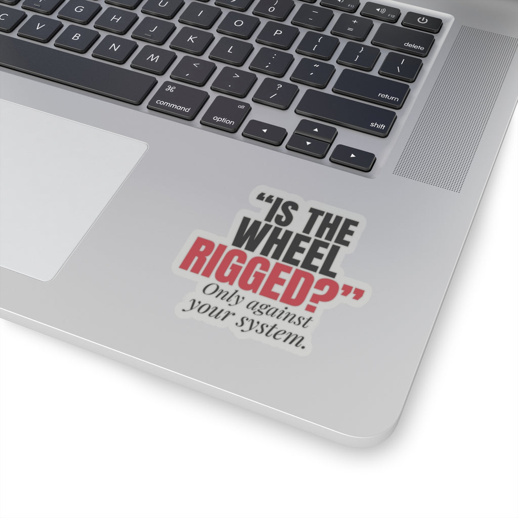 "Is the Wheel Rigged?" — Roulette Sticker