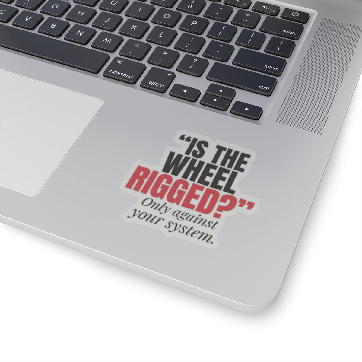 "Is the Wheel Rigged?" — Roulette Sticker