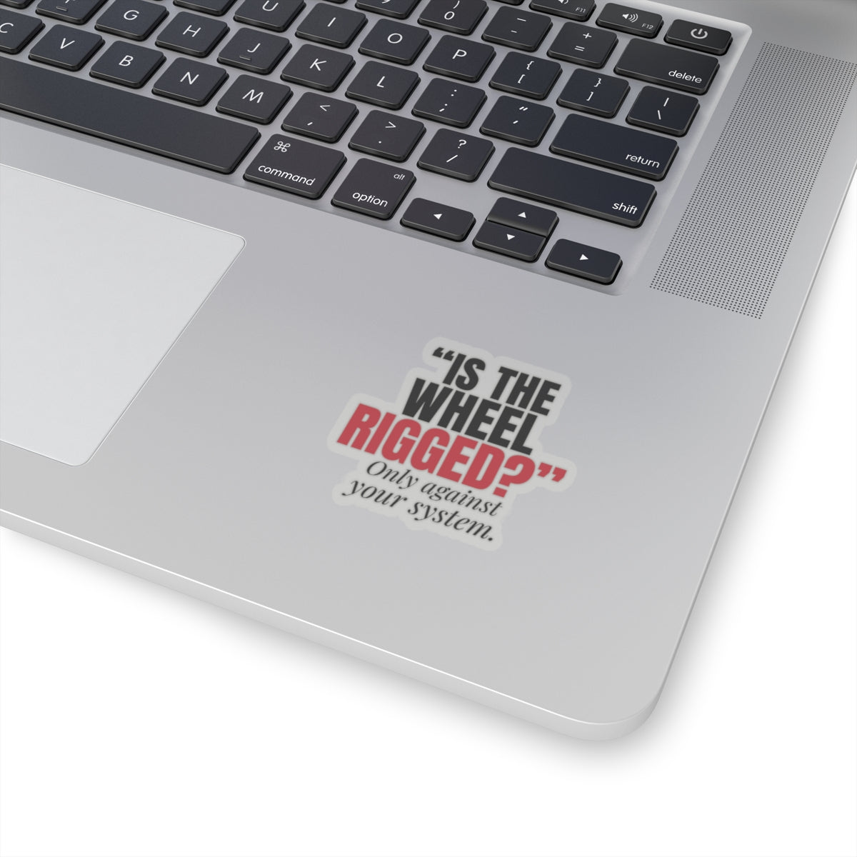 "Is the Wheel Rigged?" — Roulette Sticker