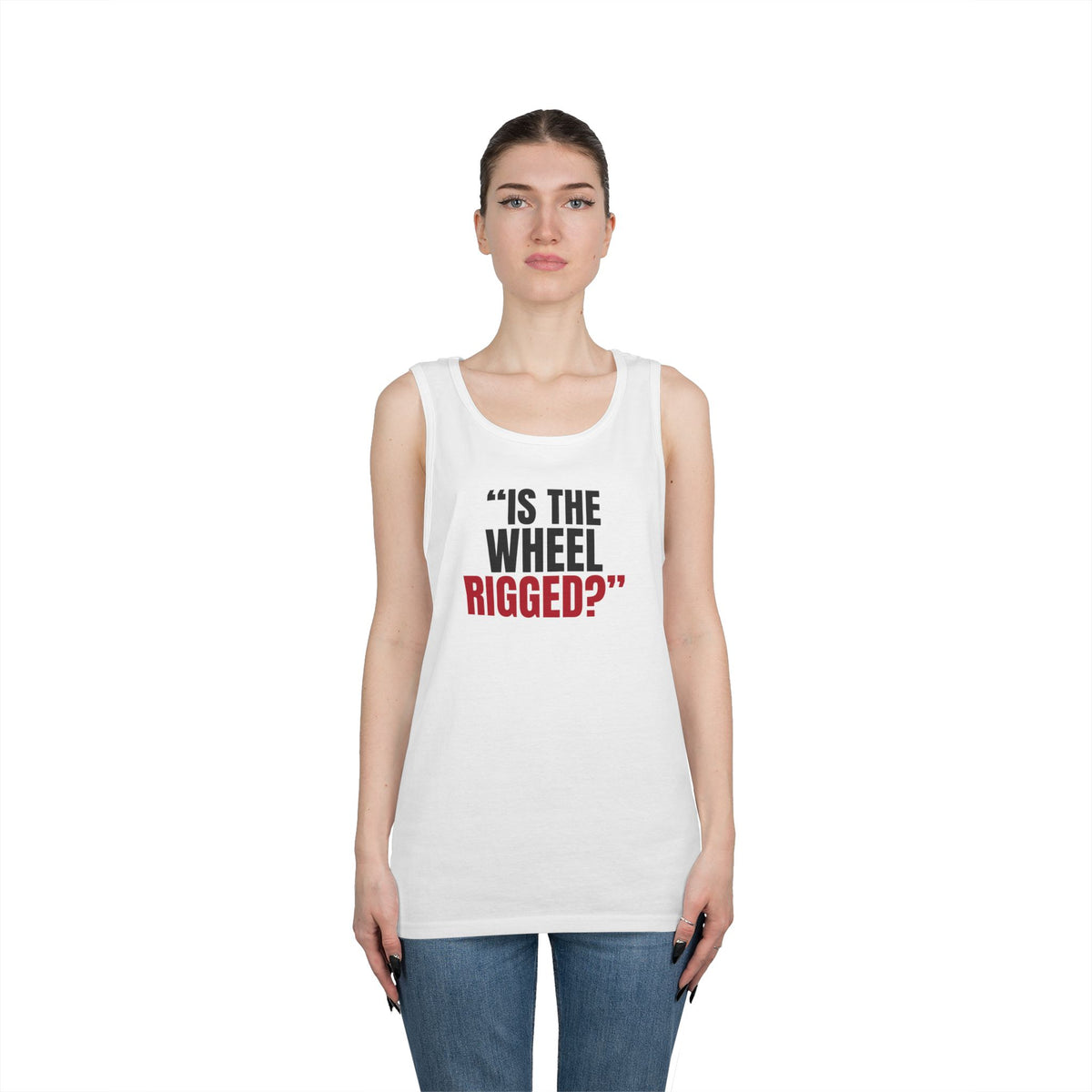 "Is the Wheel Rigged?" — Roulette Tank Top