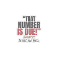 "That Number Is Due!" — Roulette Sticker