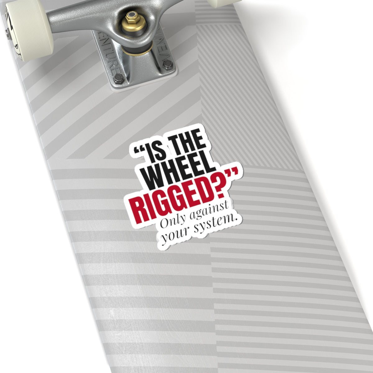 "Is the Wheel Rigged?" — Roulette Sticker