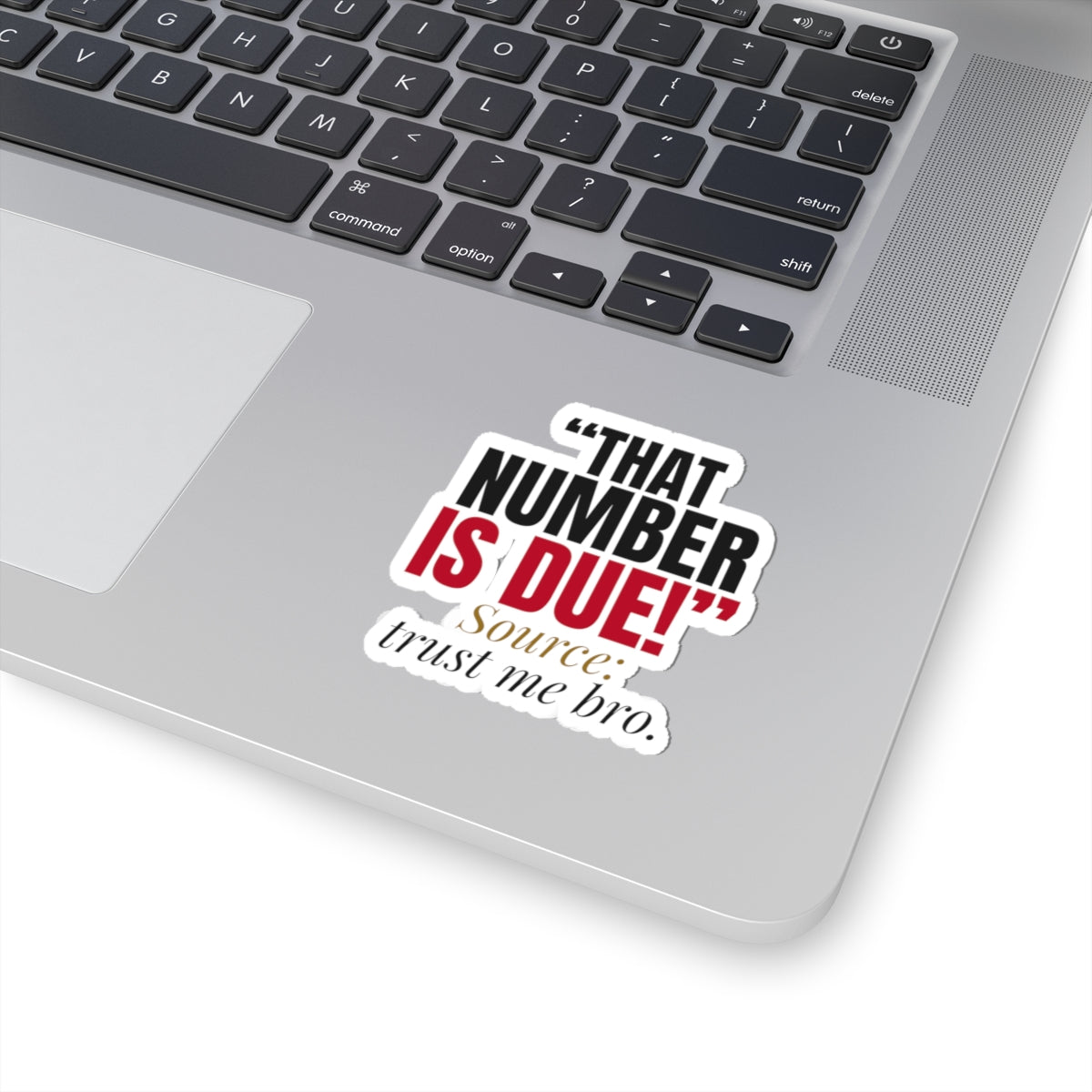 "That Number Is Due!" — Roulette Sticker
