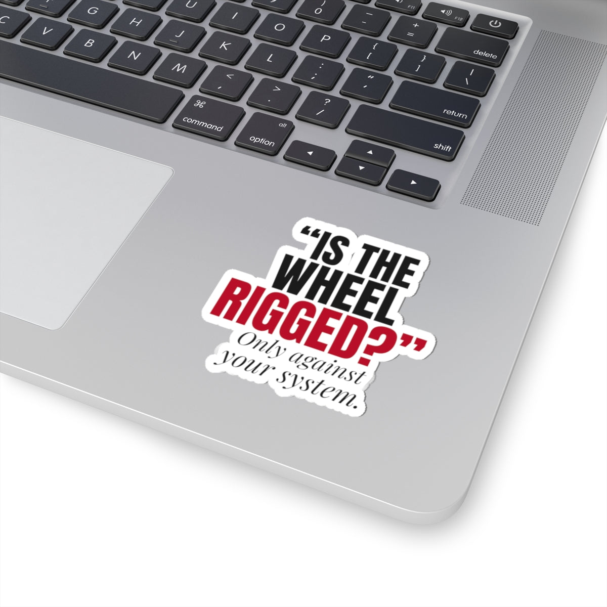 "Is the Wheel Rigged?" — Roulette Sticker