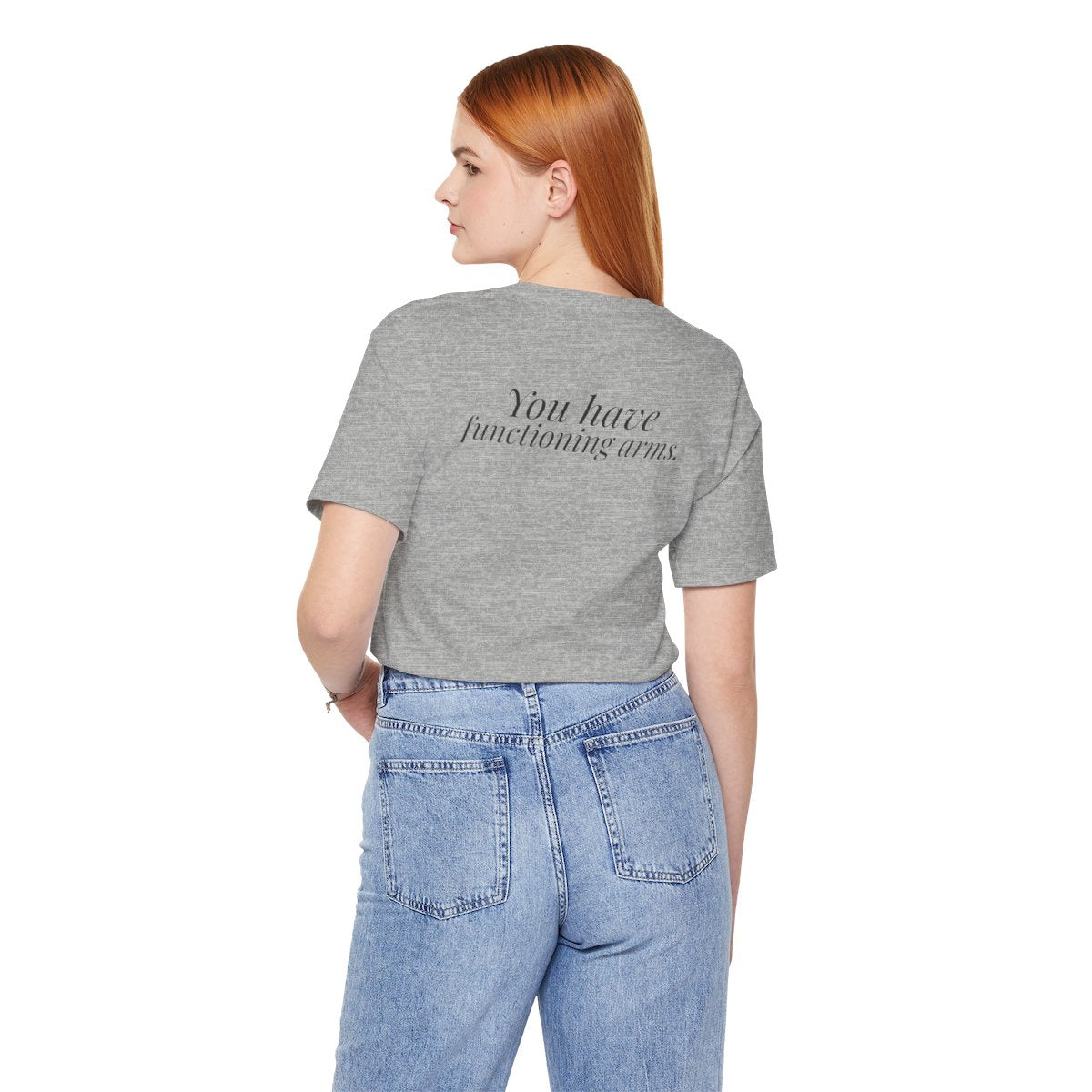 "Can You Put Me on 17?" — Roulette Tee (Athletic Heather, worn, back)