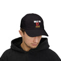 Dolly on 17. Again. — Roulette Cap (Black, worn, front)