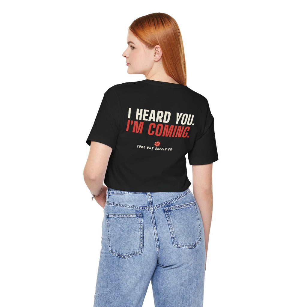 FLOOR! tee worn by a person, back