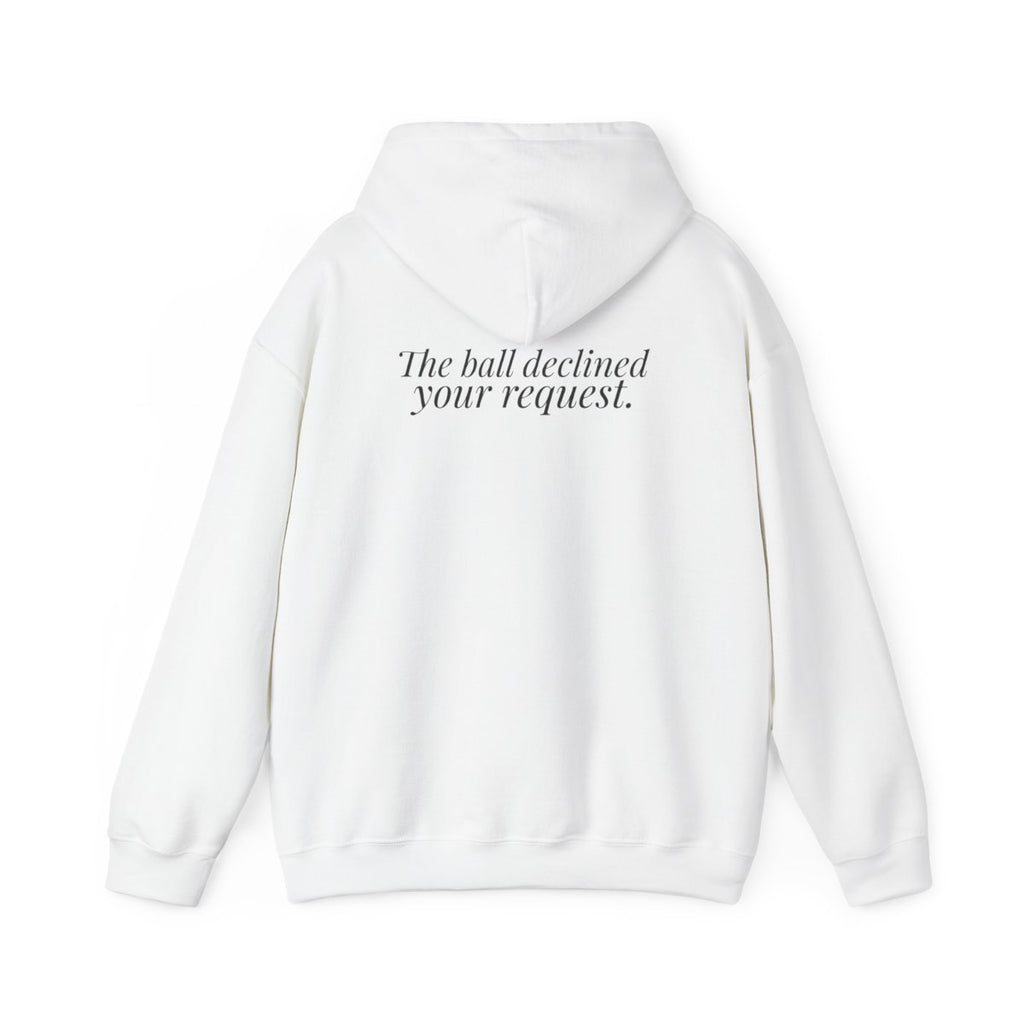 "It Was Supposed to Be Red!" — Roulette Hoodie (White, back)
