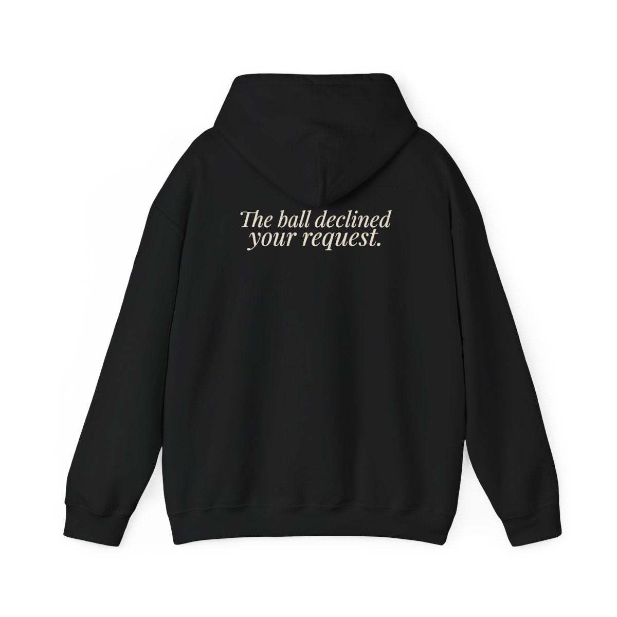 "It Was Supposed to Be Red!" — Roulette Hoodie (Black, back)