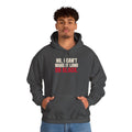 No, I Can't Make It Land on Black. — Roulette Hoodie (Dark Heather, worn, front)