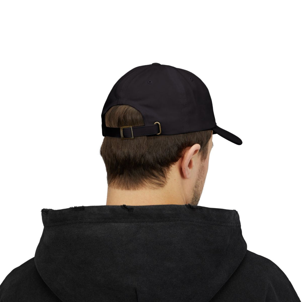 Red. Black. Regret. — Roulette Cap (Black, worn, back)