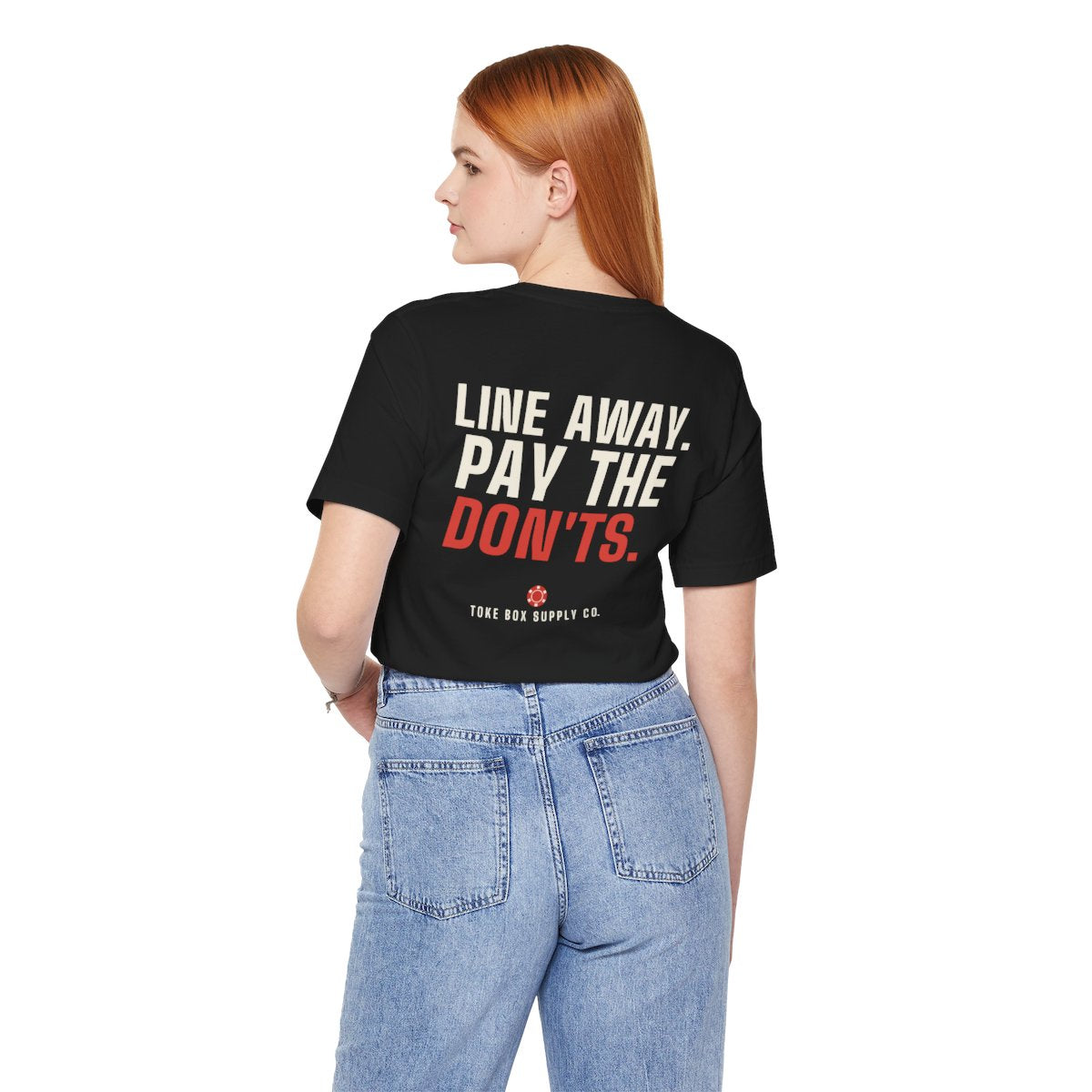 Seven Out tee worn by a person, back