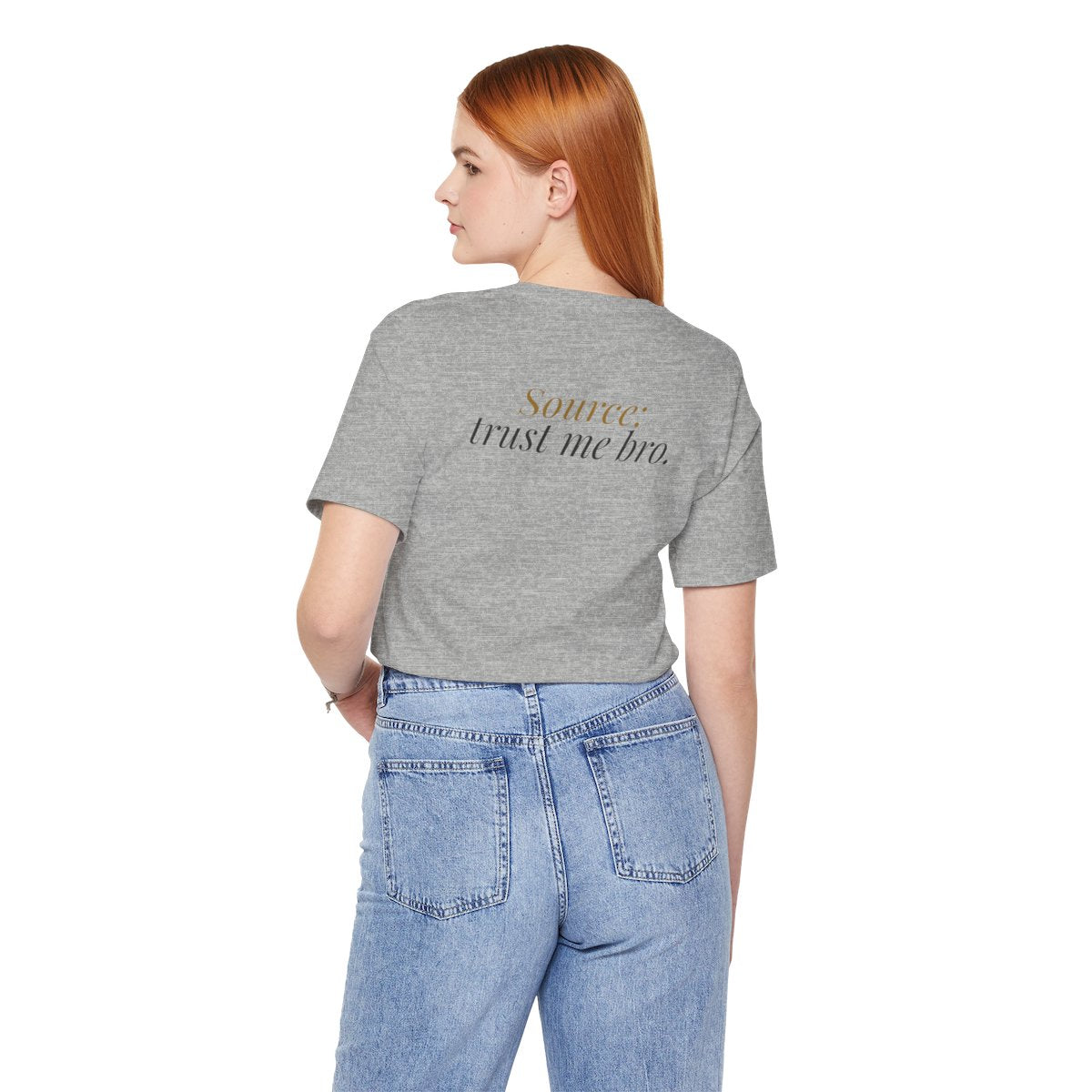 "That Number Is Due!" — Roulette Tee (Athletic Heather, worn, back)