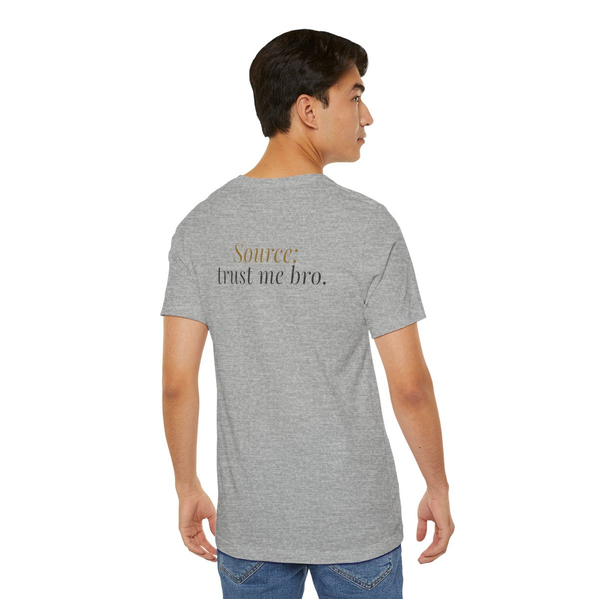 "That Number Is Due!" — Roulette Tee (Athletic Heather, worn, back)