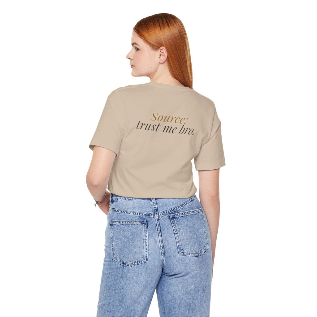 "That Number Is Due!" — Roulette Tee (Tan, worn, back)