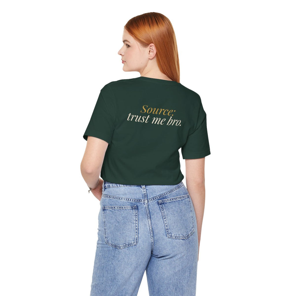 "That Number Is Due!" — Roulette Tee (Forest, worn, back)