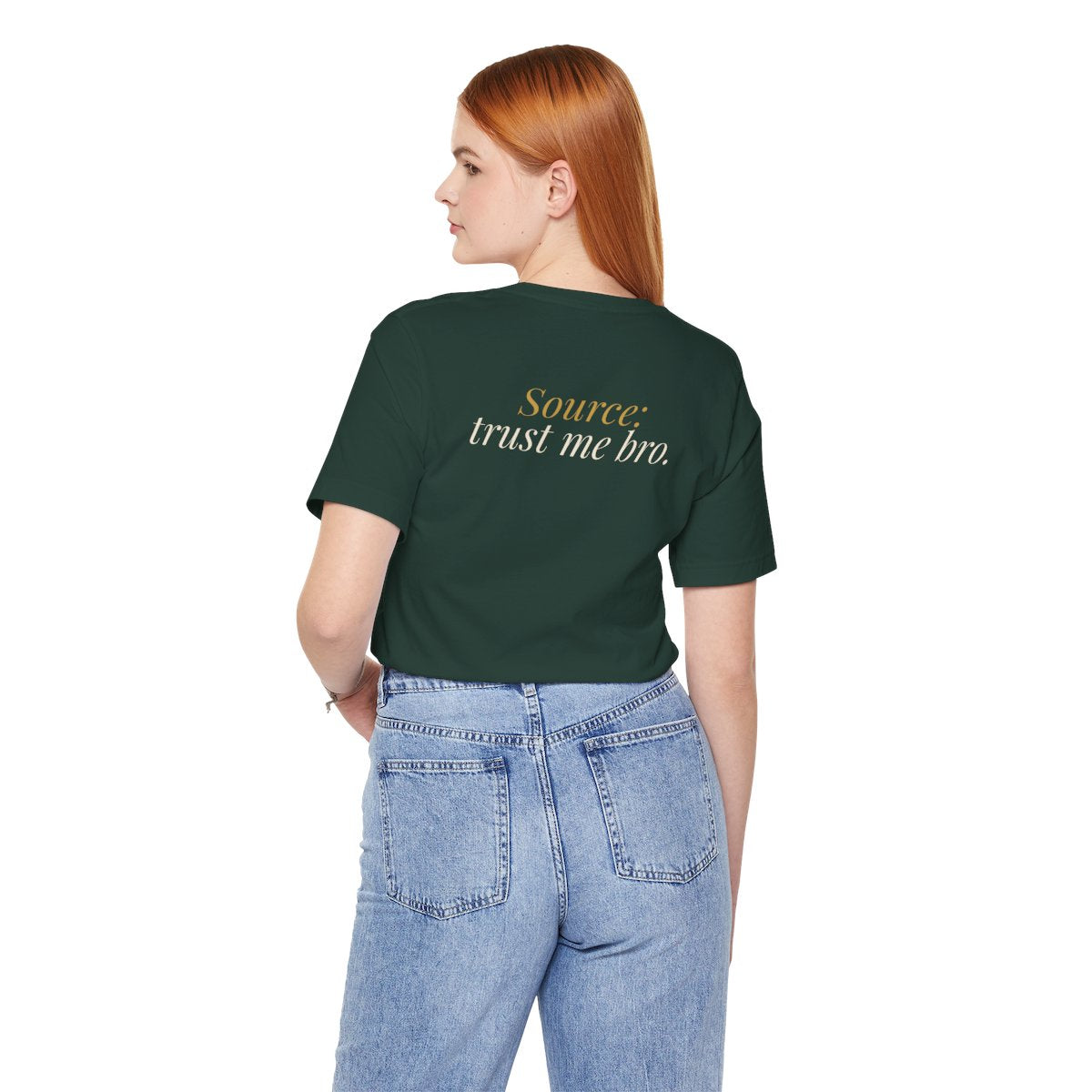 "That Number Is Due!" — Roulette Tee (Forest, worn, back)