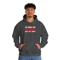 The Wheel Has No Idea What "Due" Means. — Roulette Hoodie (Dark Heather, worn, front)