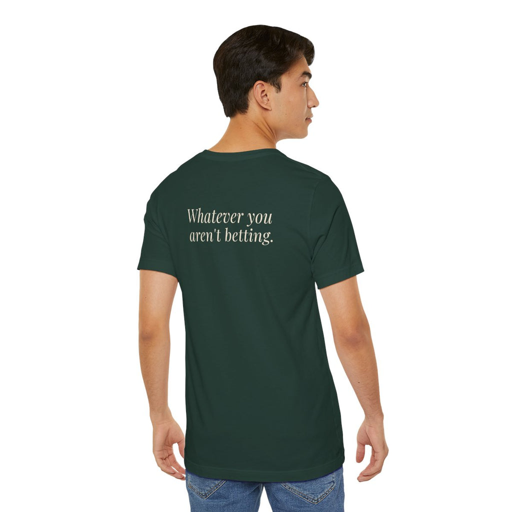 "What's Hot?" — Roulette Tee (Forest, worn, back)
